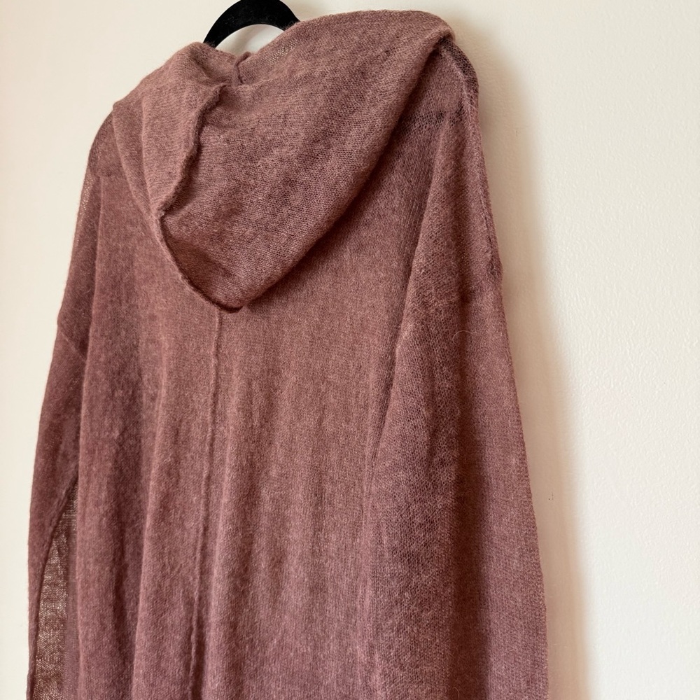 Ranger Cartel Mohair Wool Lightweight Knit Brown Hoodie Sweater - Picture 7 of 14